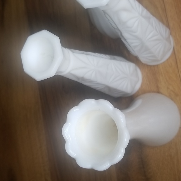 Vintage Milk Glass Vases-Set of 6 - Picture 5 of 16